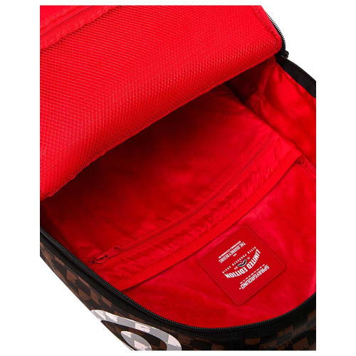 Sprayground Τσάντα πλάτης Brown and Cream Drip Check Shark DLXSV Backpack